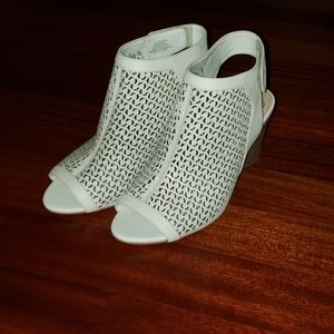 Vince Camuto Leather Peeptoe Booties